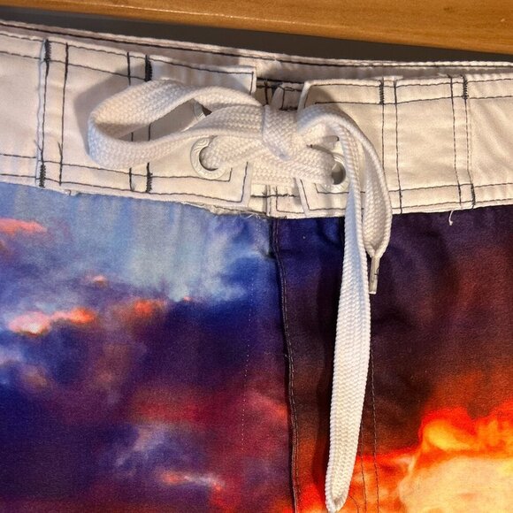 OP Men's Vintage SZ36 Tropical Print Swimsuit Board Short Beach Pool Swim Resort - Picture 2 of 10